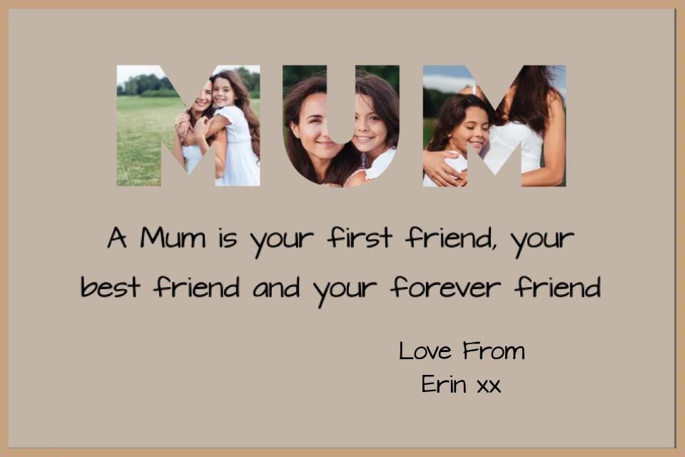 Mum Photo Framed Print